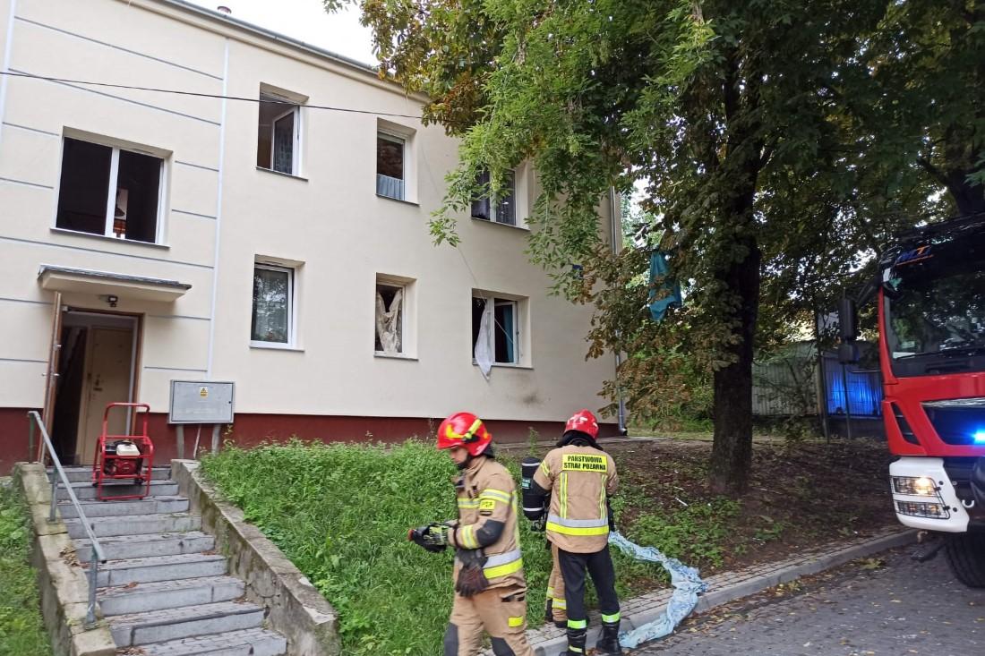 Pożar w budynku wielorodzinnym