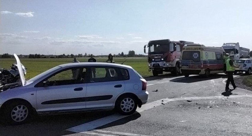 Jedna osoba ranna w wypadku na DK 63 (ZDJĘCIA)