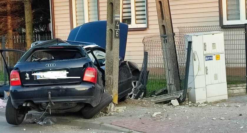 Poważny wypadek w Łukowie. Śmigłowiec zabrał rannego do szpitala. Kierowca był pijany! (WIDEO + ZDJĘCIA)