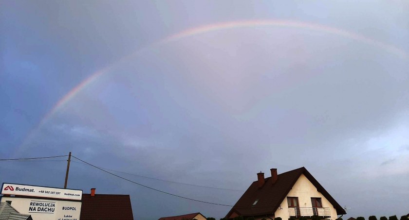 Piękna tęcza nad Ryżkami. Zobacz zdjęcia Widzów Łuków.tv 