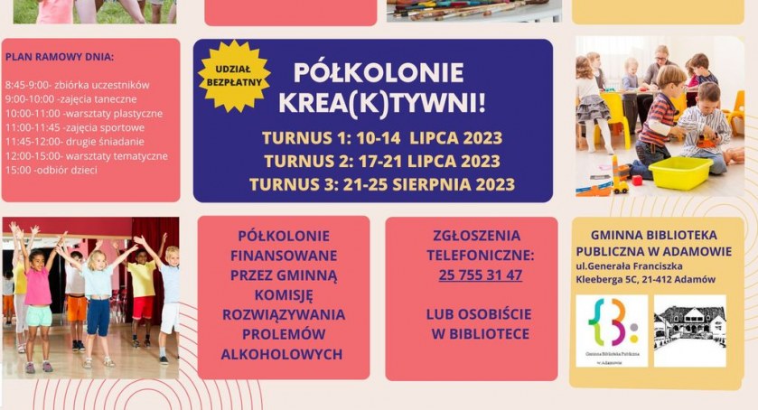 Biblioteka organizuje półkolonie! Ruszają zapisy. Trzeba się pospieszyć!  (ZAPOWIEDŹ) 
