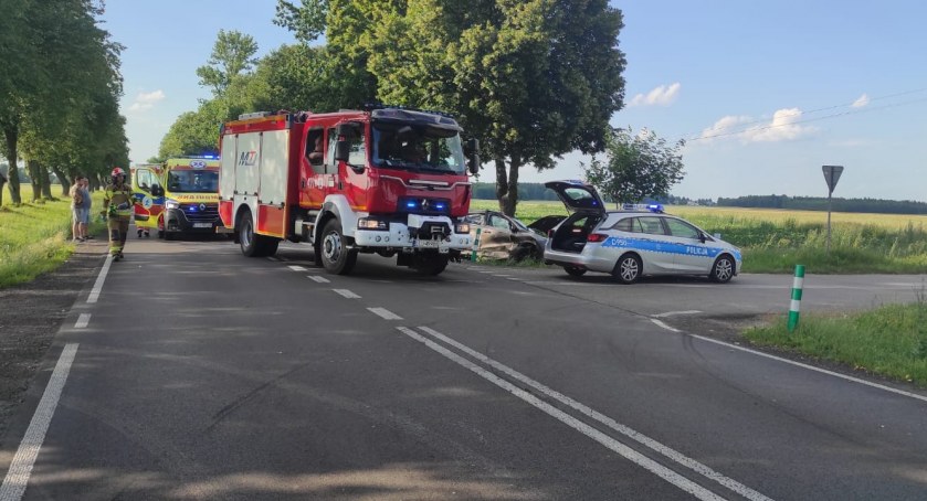 Poważny wypadek w Jeziorach. DK 63 Łuków - Radzyń zablokowana! 