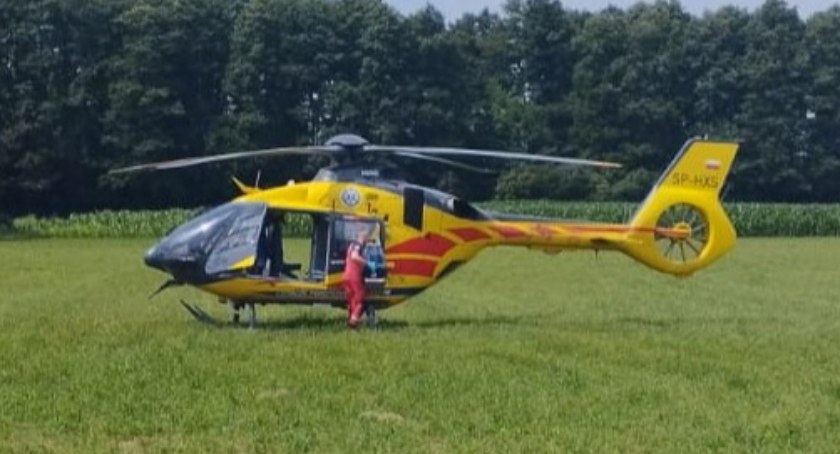 Śmigłowiec zabrał rannego 11-latka. Znamy szczegóły wypadku z Popław! 