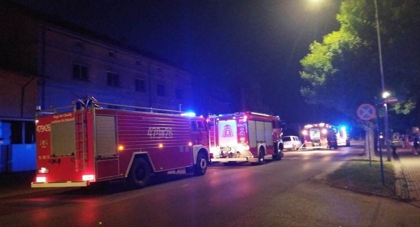 Pożar piekarni w Łukowie na ulicy Aleja Tadeusza Kościuszki 