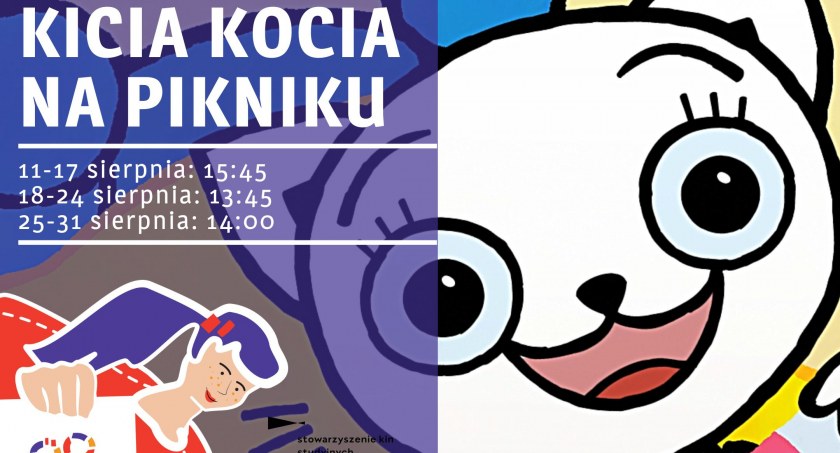 Polska bajka dla najmłodszych dzieci „Kicia Kocia na pikniku” w Kinie Łuków 