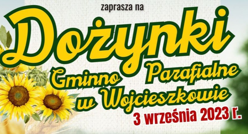 Zaproszenie na doroczne Dożynki w Gminie Wojcieszków!
