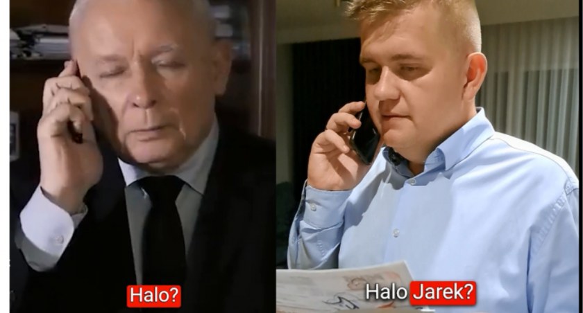 Wiceburmistrz Mateusz Popławski dzwoni do prezesa PiS. Halo! Jarek?