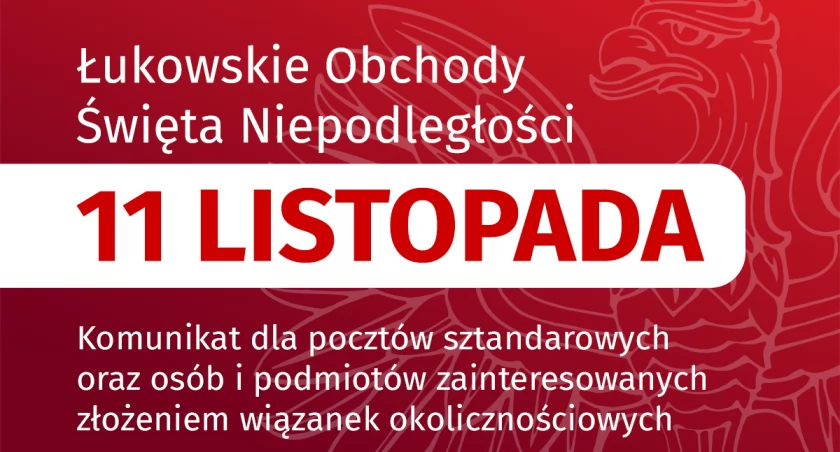 Zaproszenia na Święto 11 Listopada w Łukowie! 