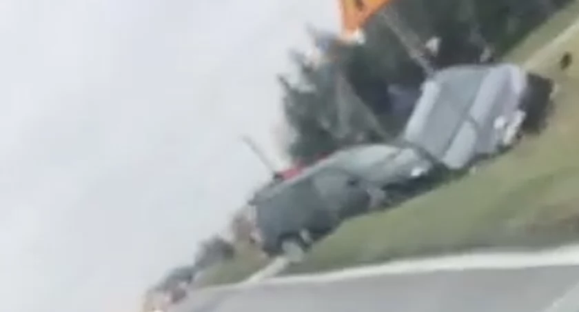 Kolizja w Ryżkach koło Łukowa. Dwa auta w rowie (WIDEO) 