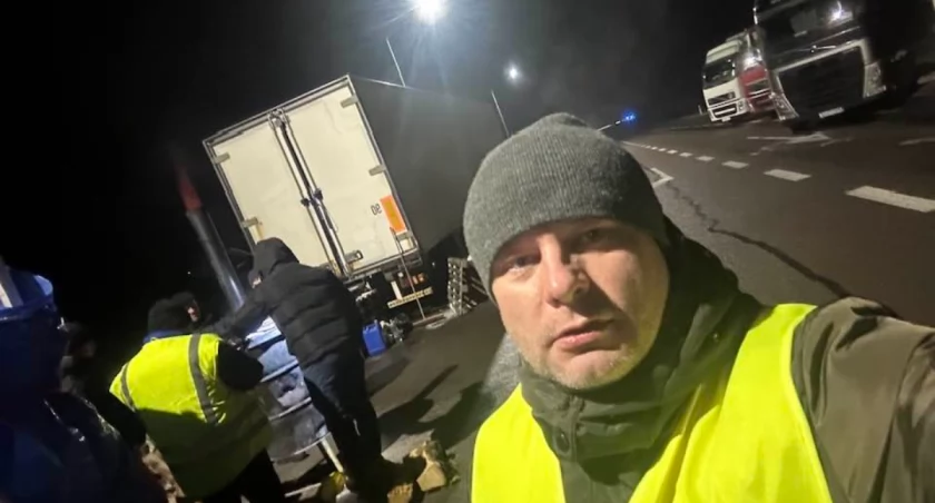Protest transportowców w Dorohusku trwa! Są tam przedsiębiorcy z Łukowa! 