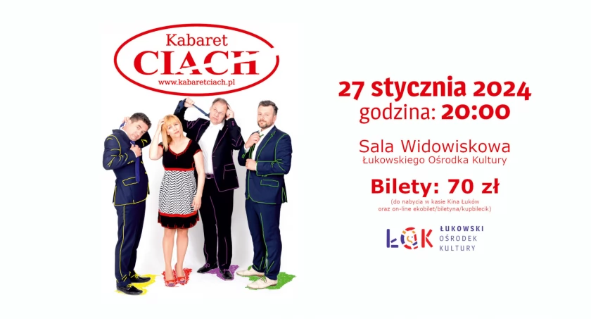 Kabaret Ciach zaprasza na wieczór pełen humoru w Łukowie! 