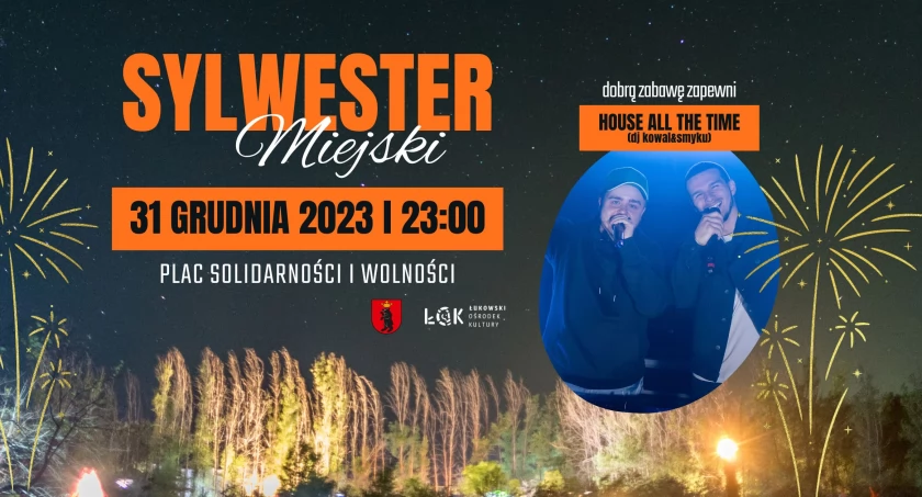 Luków. Sylwester Miejski na Placu Solidarności i Wolności 