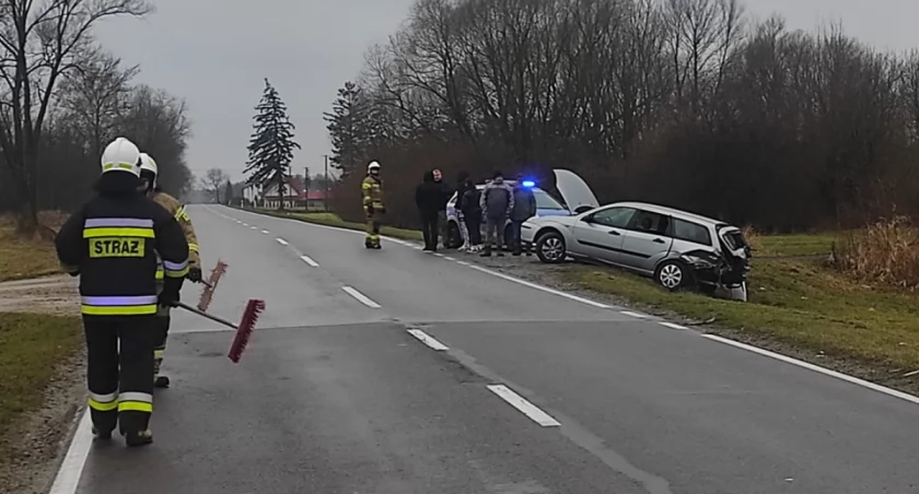 Kraksa w Kosutach. Strażacy ruszyli na pomoc (FOTO) 