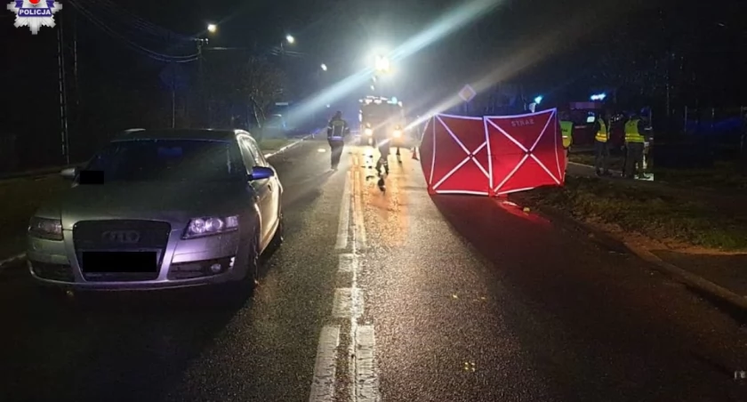Śmierć na drodze. Kierowca audi potrącił stojącego na jezdni z rowerem 72-latka (FOTO)