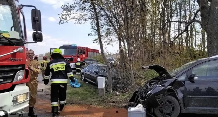 Wypadek w Woli Osowińskiej 4 osoby ranne. Lądował śmigłowiec 