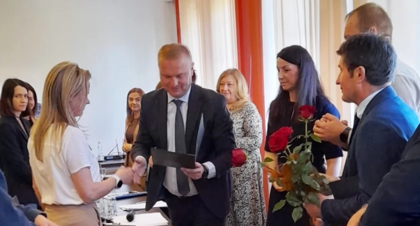 Uroczysta sesja Rady Gminy Adamów - podziękowania za 5,5 lat pracy na rzecz rozwoju Karol Ponikowski