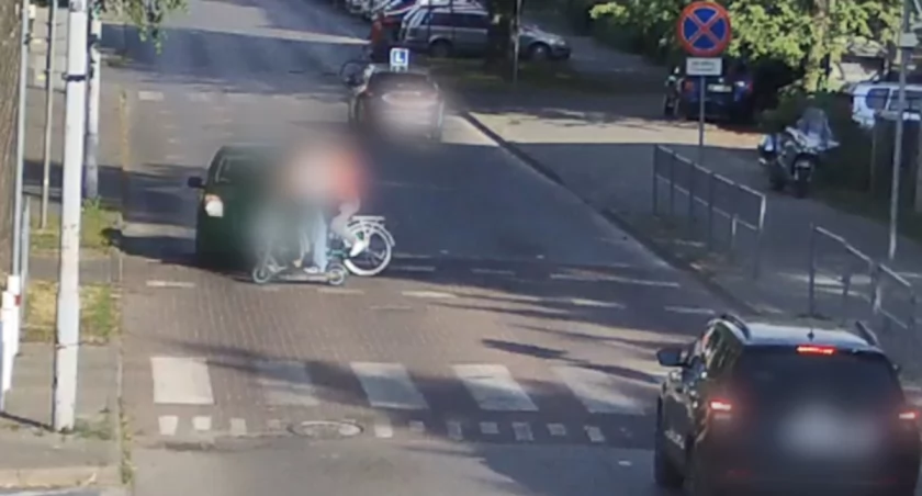 Potrącenie 13-letniej rowerzystki przez Toyotę (WIDEO)