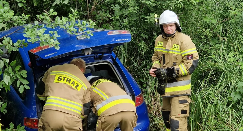 Nagły wypadek w Wilczyskach - Kierowca stracił kontrolę nad pojazdem