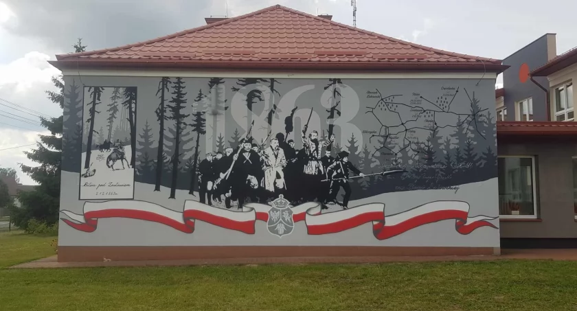 Kolejny mural w powiecie łukowskim prawie gotowy (WIDEO)