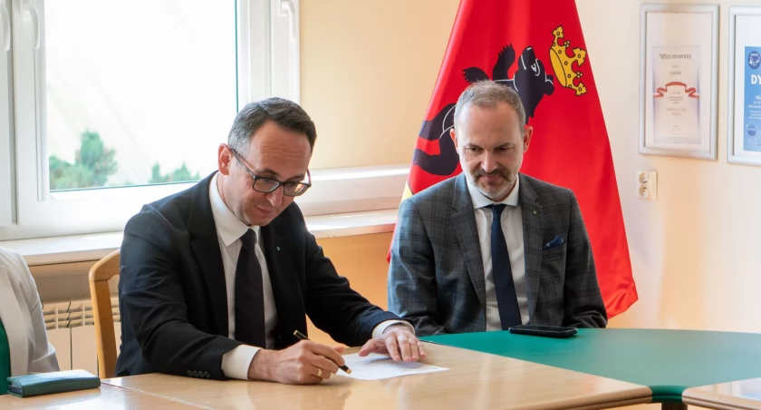 Minister Infrastruktury Dariusz Klimczak z wizytą w Łukowie