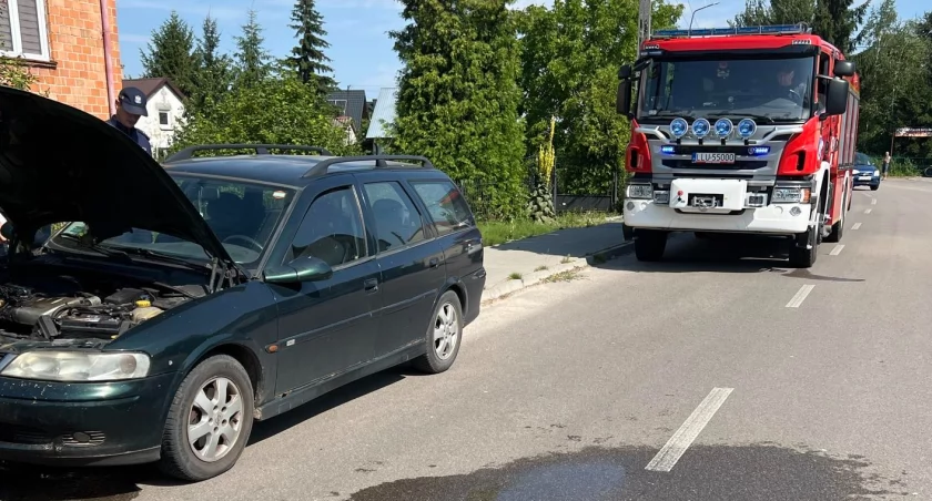 Pożar samochodu w Radoryżu Kościelnym