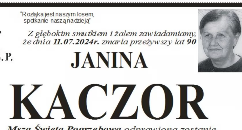 Śmierć Pani Janiny Kaczor - Zespół Szkół w Wojcieszkowie składa kondolencje