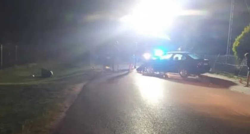 Groza w Łazach! Auto wypadło z drogi i uderzyło w płot!