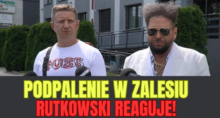Konferencja Krzysztofa Rutkowskiego dotycząca podpalenia busów w Zalesiu
