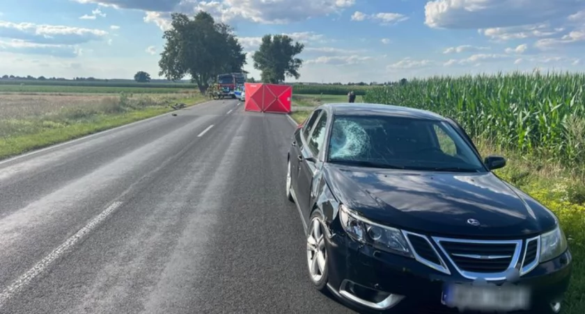 Śmierć na drodze. W Gołąbkach zginął rowerzysta !  