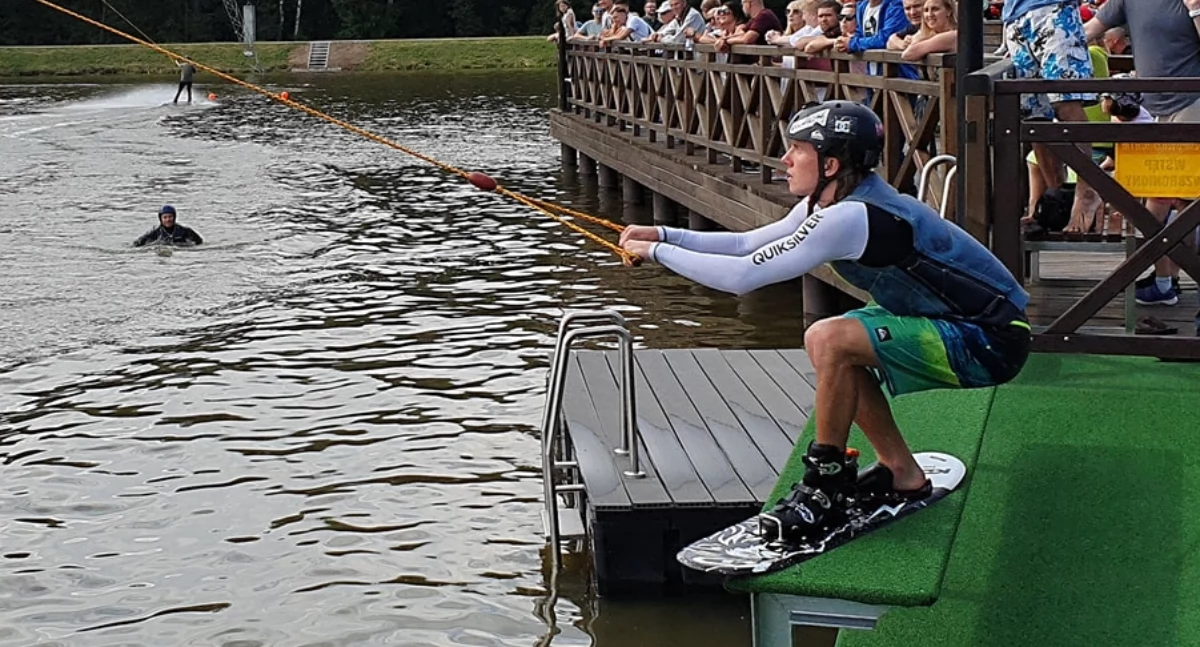 Zalew w Łukowie:  Malo wody. Wake Park zamknięty do odwołania  