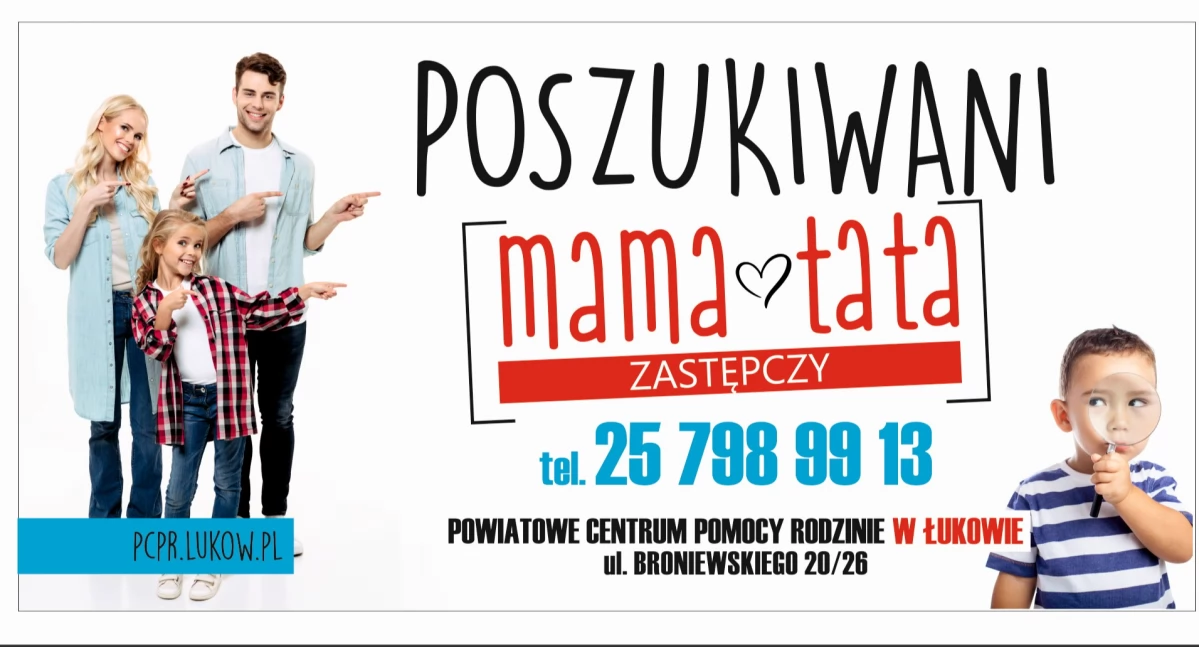  PCPR w Łukowie poszukuje chętnych do roli rodziny zastępczej 