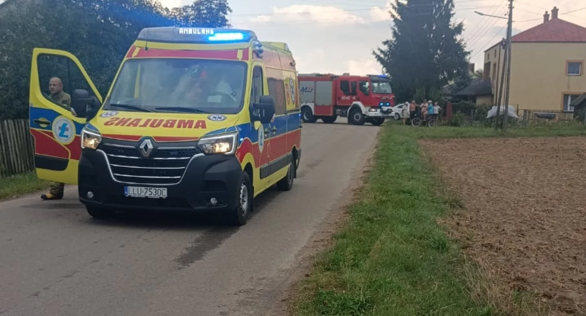 Dramatyczne chwile w Staninie: Dziecko ranne w wypadku. W tle maszynka elektryczna 