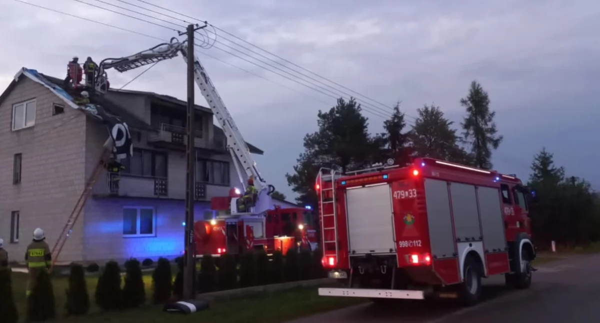 Nawałnice nad powiatem łukowskim: Strażacy podsumowali pracowity weekend