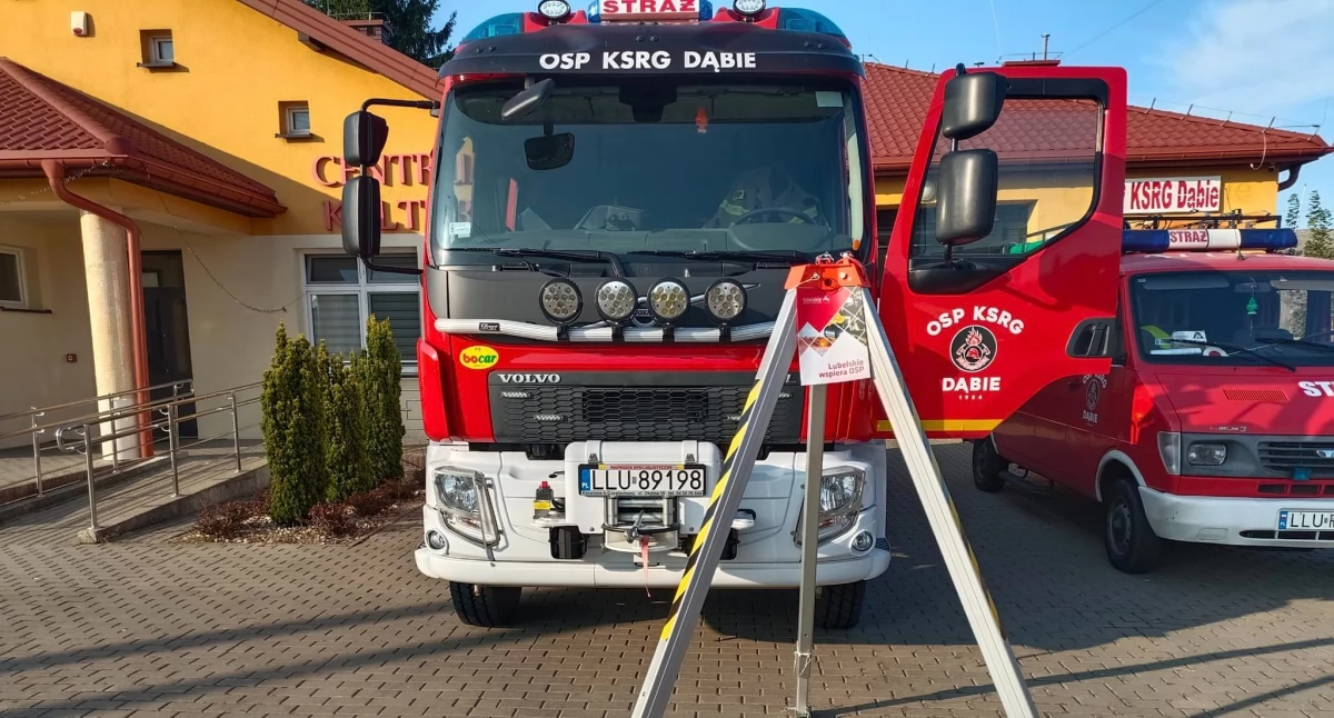 OSP KSRG Dąbie z nowym sprzętem ratowniczym dzięki wsparciu województwa