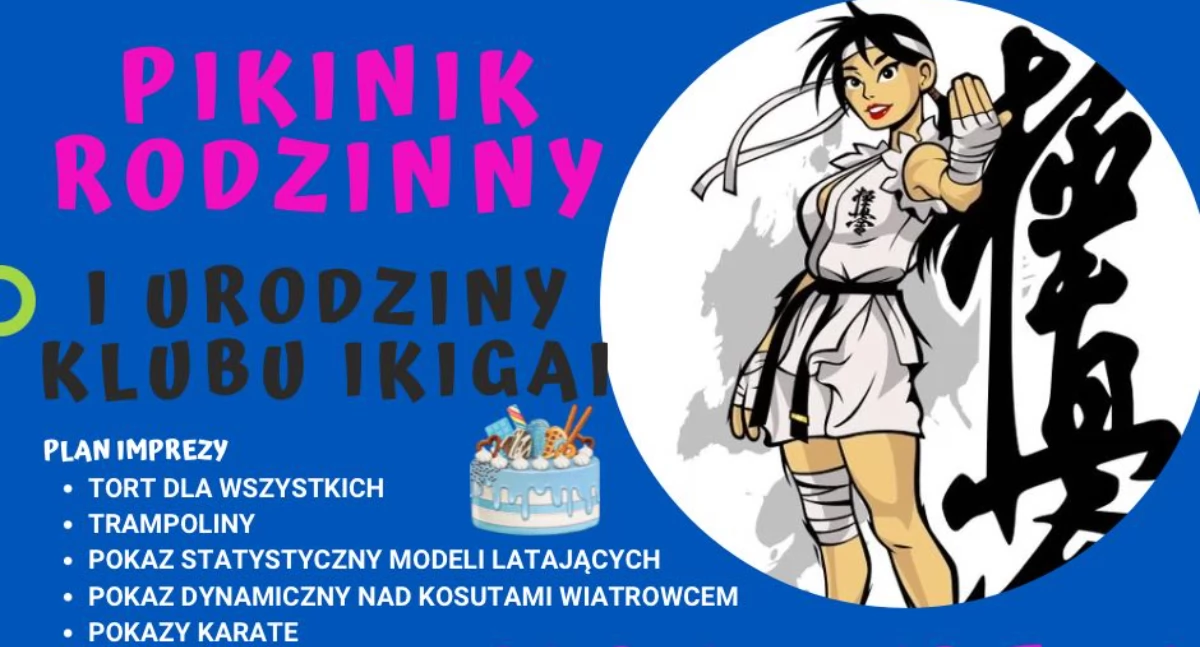 Zaproszenie na rodzinny piknik i urodziny klubu karate IKIGAI!