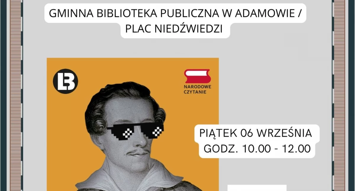 Narodowe Czytanie w Adamowie. „Kordian” Juliusza Słowackiego na Placu Niedźwiedzi
