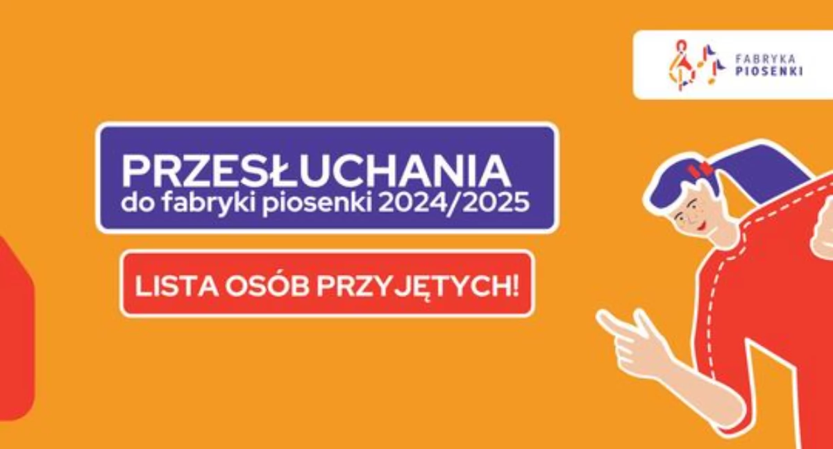 Zobacz, kto dostał się do Fabryki Piosenki 2024/2025 – lista przyjętych już dostępna!