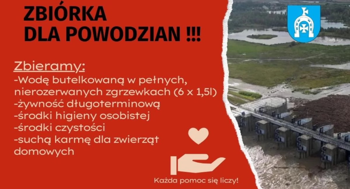 Gmina Krzywda pomaga powodzianom. Włącz się w zbiórkę!
