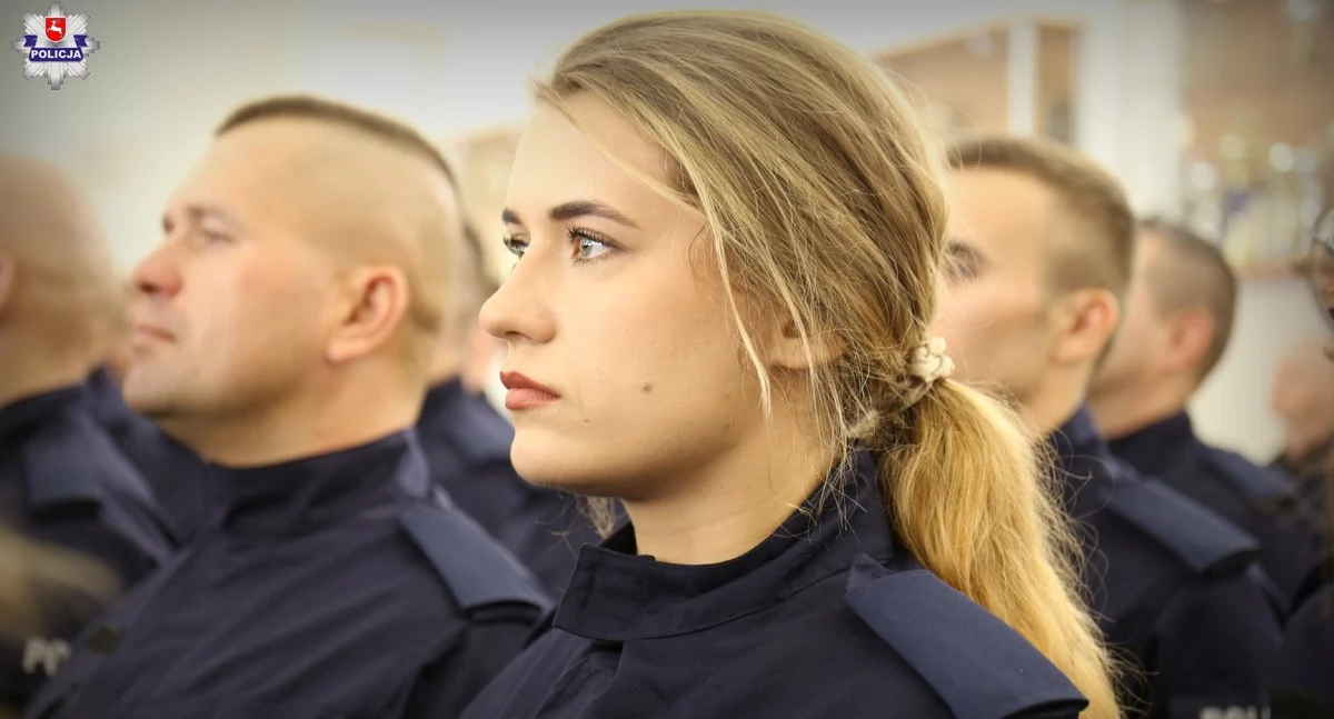  70 nowych funkcjonariuszy w Lubelskiem. Uroczyste ślubowanie w Komendzie Wojewódzkiej Policji  