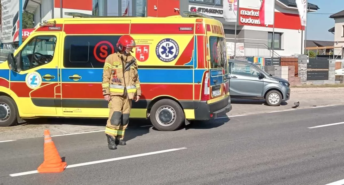 Groźny wypadek w Staninie! Zderzenie dwóch aut, jedna osoba poszkodowana!