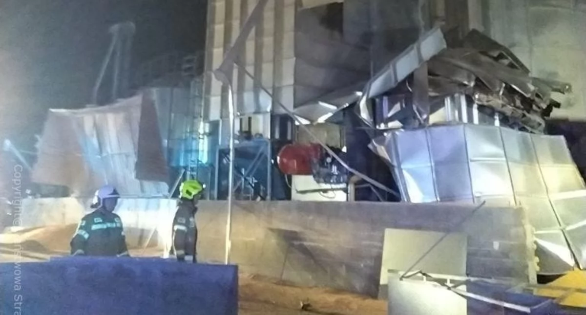 Tragiczny wypadek! Nie żyje jedna osoba po zawaleniu się suszarni zboża
