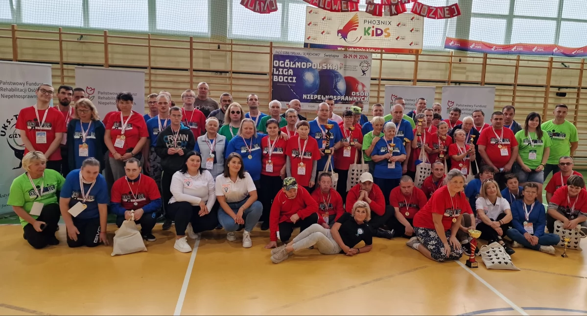 Zespół Placówek z Łukowa na Ogólnopolskiej Lidze Bocci. Tuż za podium, ale z wielką dumą