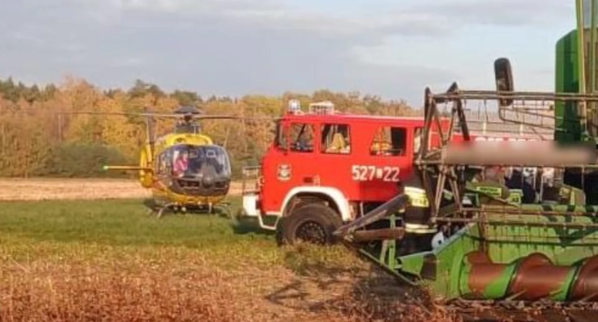 DRAMAT NA POLU: 32-LATEK CIĘŻKO RANNY PODCZAS PRAC POLNYCH    