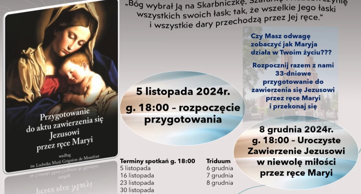 Łuków: 33-dniowe przygotowanie do zawierzenia się Jezusowi – ruszają spotkania w parafii!