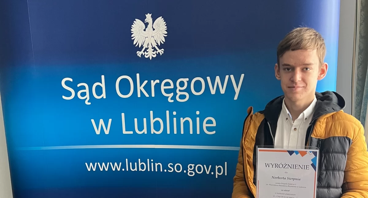Łuków dumny z Norberta Sierpnia! Wyróżnienie w konkursie za pracę o wspieraniu pokoju