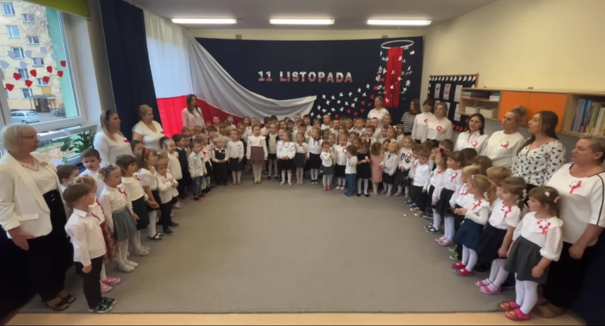 Przedszkolaki z Łukowa uczciły Święto Niepodległości. 
