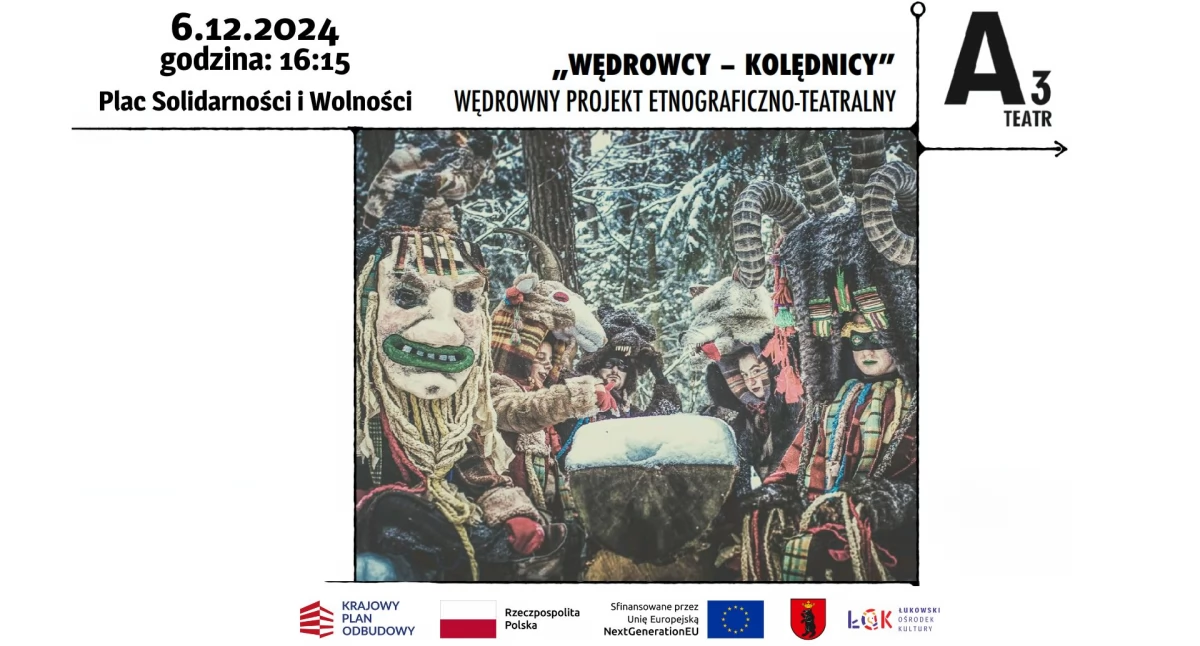 „Wędrowcy – Kolędnicy” już w Łukowie! Magiczne widowisko na Placu Solidarności i Wolności