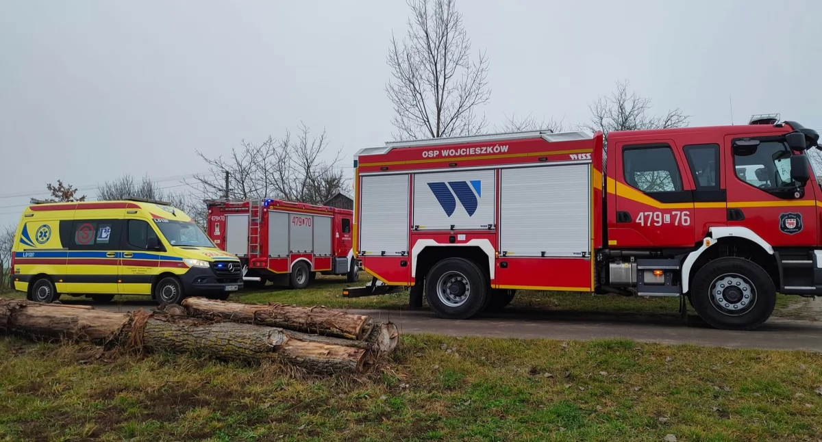 Tragedia w gminie Wojcieszków. Interwencja służb nie uratowała życia mężczyzny
