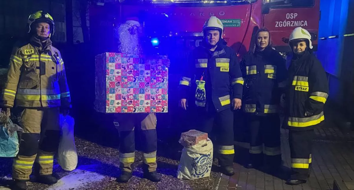 Strażacki Mikołaj z OSP Zgórznica. Świąteczna pomoc dla dzieci w Stoczku Łukowskim