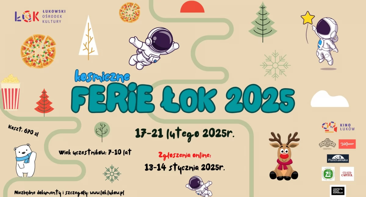 Kosmiczne ferie zimowe w ŁOK! Wyjątkowa zimowa przygoda dla dzieci w Łukowie już czeka!